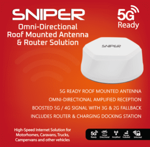 Sniper 5G Roof Mounted Amplified Omni-Directional Mobile Internet Antenna